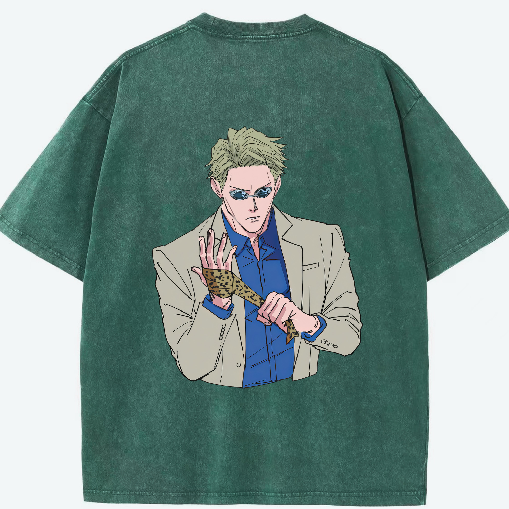（画像用） 呪術廻戦 Jujutsu Kaisen 綿100% ヴィンテージ風 半袖Tシャツ（背面プリント）